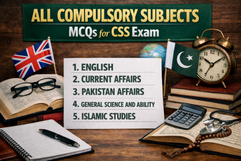 All Compulsory Subjects MCQs ( for CSS Exam)